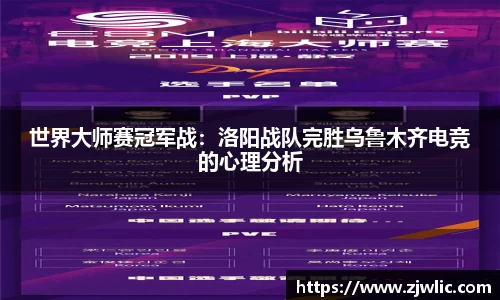 世界大师赛冠军战：洛阳战队完胜乌鲁木齐电竞的心理分析